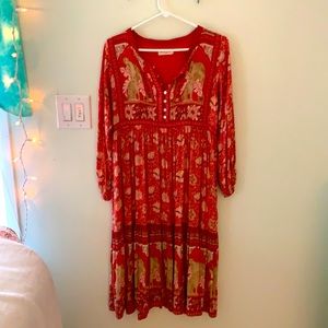 Spell/FP Poinciana Cherry Midi